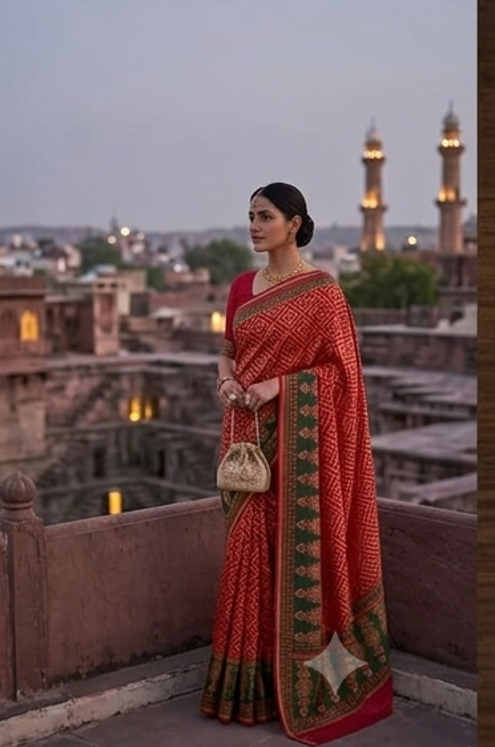 Bagru Hand Block Printed Pure Cotton Saree