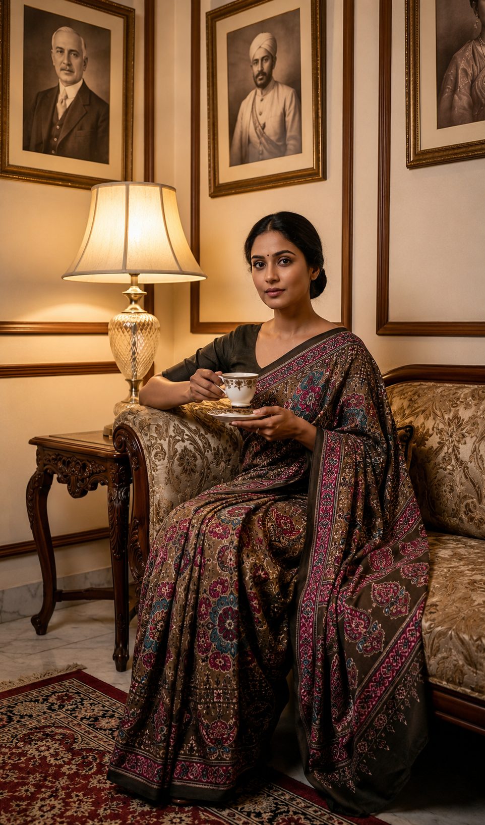 Bagru Hand Block Printed Pure Cotton Saree